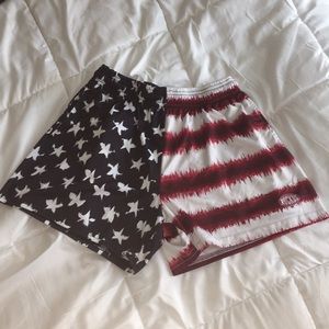 American flag football shorts